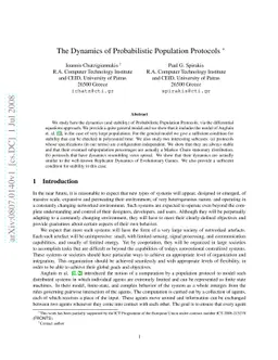The Dynamics of Probabilistic Population Protocols