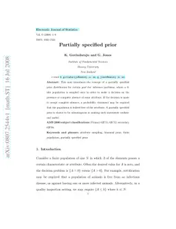 Partially specified prior