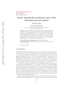 Lower bounds for posterior rates with Gaussian process priors