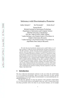 Inference with Discriminative Posterior
