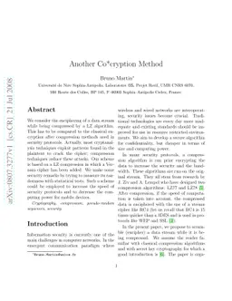 Another Co*cryption Method