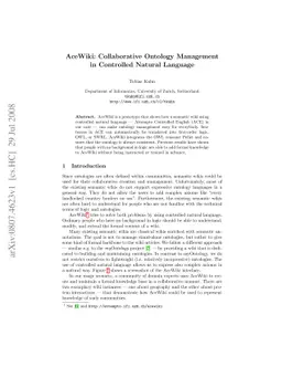 AceWiki: Collaborative Ontology Management in Controlled Natural
  Language