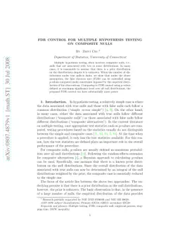 FDR control for multiple hypothesis testing on composite nulls