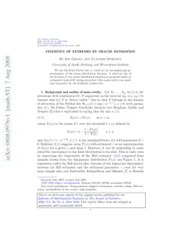 Statistics of extremes by oracle estimation