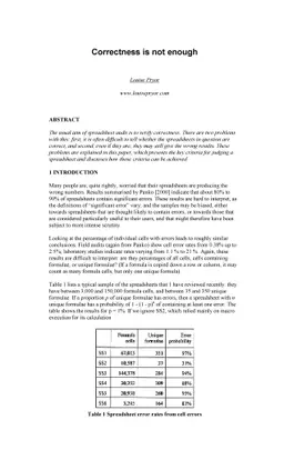 Correctness is not enough