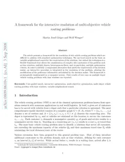 A framework for the interactive resolution of multi-objective vehicle
  routing problems