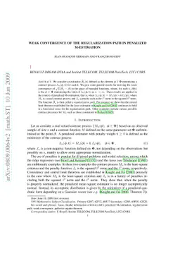Weak convergence of the regularization path in penalized M-estimation