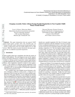 Changing Assembly Modes without Passing Parallel Singularities in
  Non-Cuspidal 3-R\underline{P}R Planar Parallel Robots
