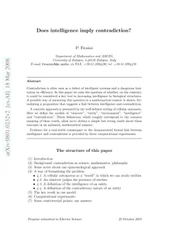 Does intelligence imply contradiction?