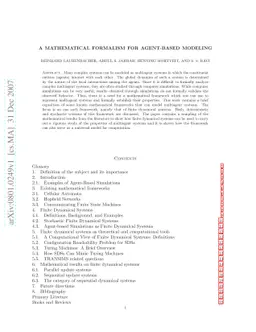 A mathematical formalism for agent-based modeling