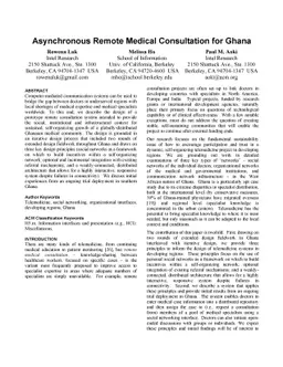 Asynchronous Remote Medical Consultation for Ghana