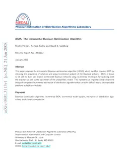 iBOA: The Incremental Bayesian Optimization Algorithm