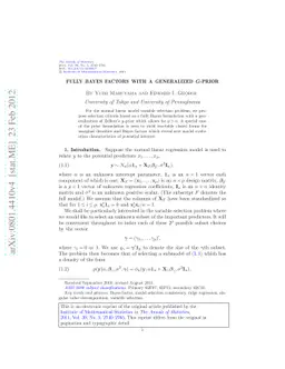 Fully Bayes factors with a generalized g-prior