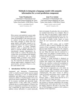 Methods to integrate a language model with semantic information for a
  word prediction component