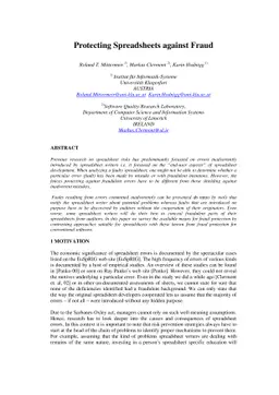 Protecting Spreadsheets Against Fraud