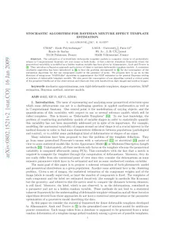 Stochastic Algorithm For Parameter Estimation For Dense Deformable
  Template Mixture Model