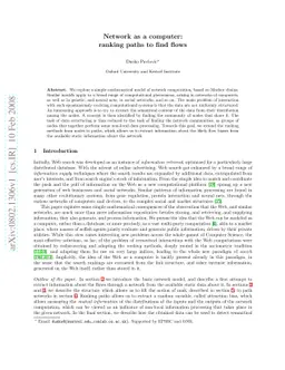 Network as a computer: ranking paths to find flows