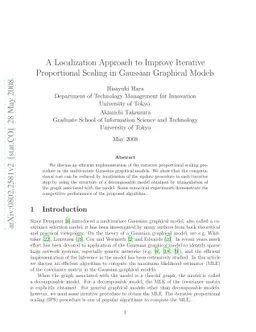 A Localization Approach to Improve Iterative Proportional Scaling in
  Gaussian Graphical Models