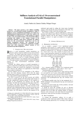 Stiffness Analysis of 3-d.o.f. Overconstrained Translational Parallel
  Manipulators