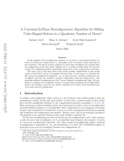 A Universal In-Place Reconfiguration Algorithm for Sliding Cube-Shaped
  Robots in a Quadratic Number of Moves
