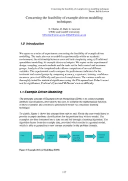 Concerning the Feasibility of Example-driven Modelling Techniques