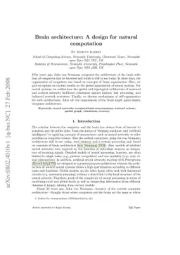 Brain architecture: A design for natural computation