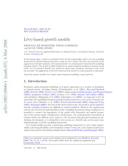 Lévy-based growth models