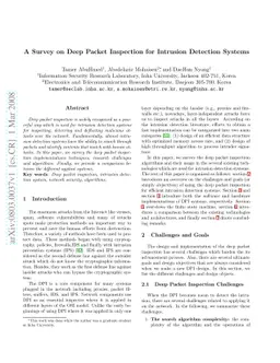 A Survey on Deep Packet Inspection for Intrusion Detection Systems