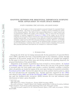 Adaptive methods for sequential importance sampling with application to
  state space models