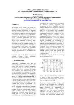 Simulation Optimization of the Crossdock Door Assignment Problem