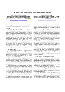 A Multi-Agent Simulation of Retail Management Practices