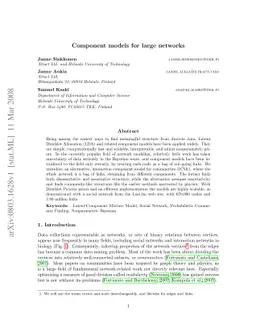 Component models for large networks