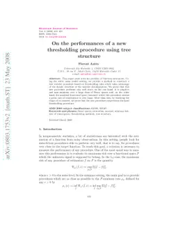 On the performances of a new thresholding procedure using tree structure