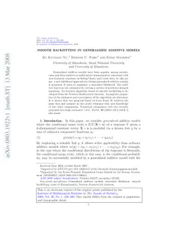 Smooth backfitting in generalized additive models