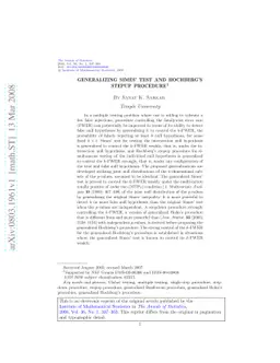 Generalizing Simes' test and Hochberg's stepup procedure