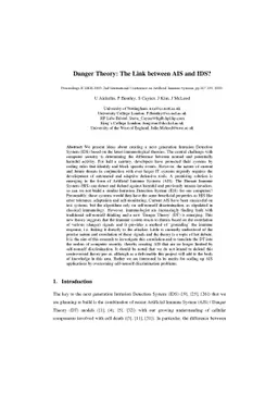 Danger Theory: The Link between AIS and IDS?