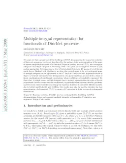Multiple integral representation for functionals of Dirichlet processes