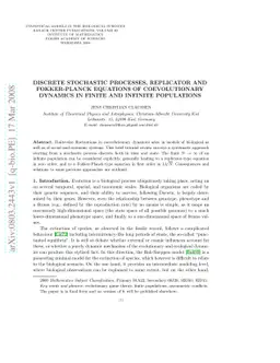 Discrete stochastic processes, replicator and Fokker-Planck equations of
  coevolutionary dynamics in finite and infinite populations