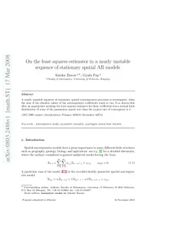 On the least squares estimator in a nearly unstable sequence of
  stationary spatial AR models