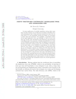 Stepup procedures controlling generalized FWER and generalized FDR