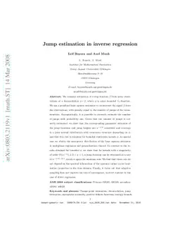 Jump estimation in inverse regression