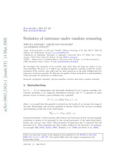 Statistics of extremes under random censoring