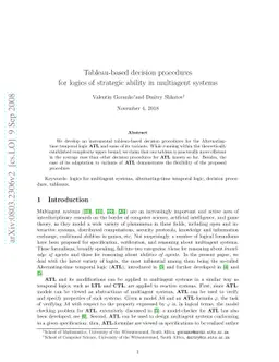 Tableau-based decision procedures for logics of strategic ability in
  multi-agent systems
