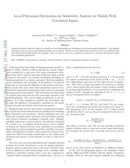 Local Polynomial Estimation for Sensitivity Analysis on Models With
  Correlated Inputs