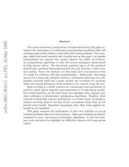 Recorded Step Directional Mutation for Faster Convergence