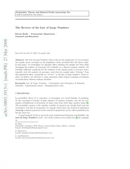 The Reverse of The Law of Large Numbers