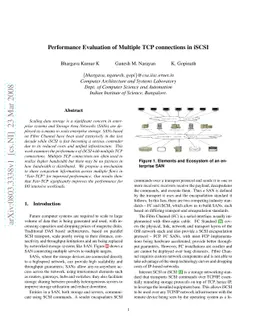Performance Evaluation of Multiple TCP connections in iSCSI