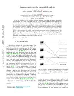 Human dynamics revealed through Web analytics