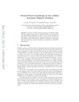 Neutral Fitness Landscape in the Cellular Automata Majority Problem