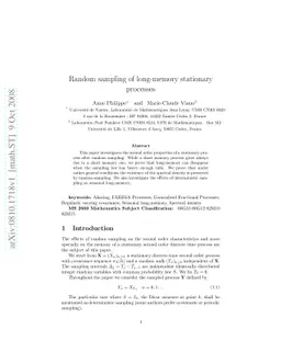 Random sampling of long-memory stationary processe